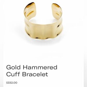 Gold Hammered Cuff Bracelet